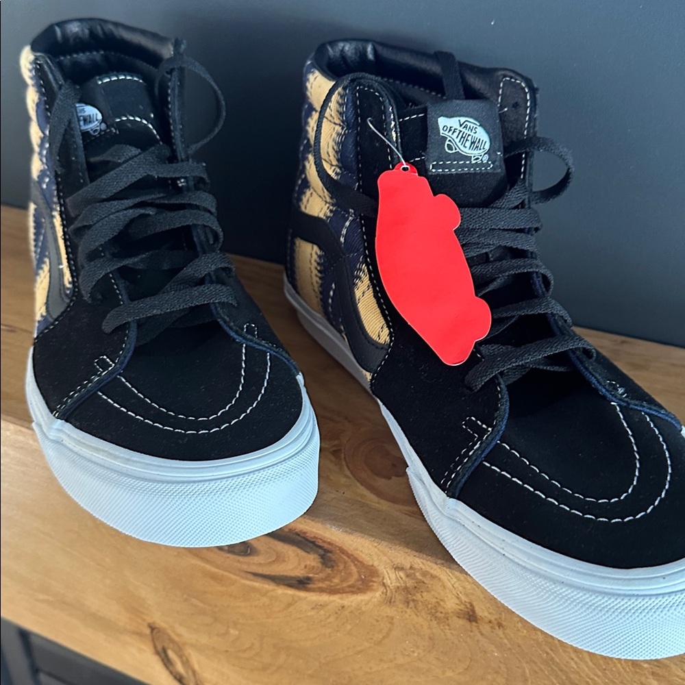 Vans Black and Yellow High-Top Sneakers - Picture 2 of 4